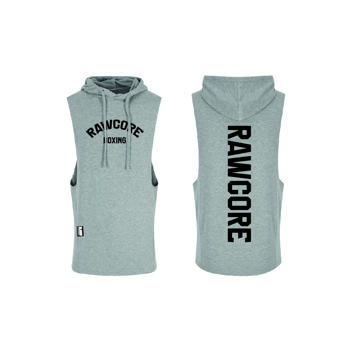BOXING-LINE 1.0 Sleeveless Hoodie Men RAWCORE sportsgrey